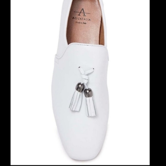 Aquatalia White tussle loafers - Picture 2 of 4